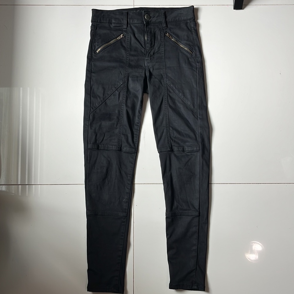 American Eagle Black Zipper Jegging - Picture 3 of 6